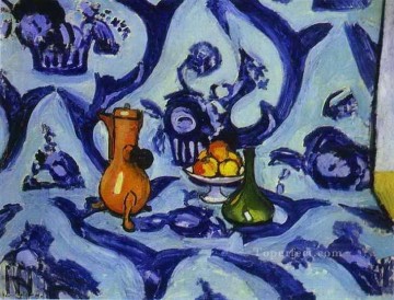 Naturaleza muerta Painting - Mantel azul fauvismo abstracto Henri Matisse decoración moderna naturaleza muerta